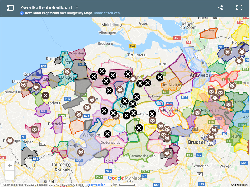 Opvangen/asielen in uw buurt : Zwerfkattenbeleidkaart